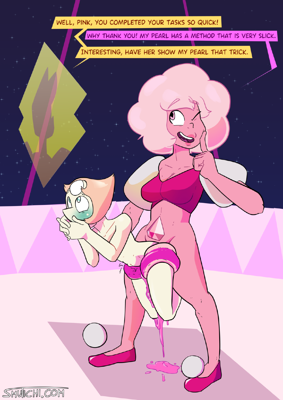 images/[Steven Universe](Pearl)(Pink Daiamond) A little trick {commission}.png