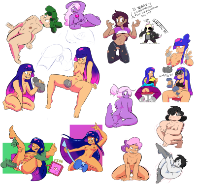 images/[Bootyanica][Steven Universe][The Owl House][Glitch Techs][She-Ra][Hiveswap][OC](FS)(Joey)(Glimmer)(Amethyst)(Miko)(Bell)(Luz) Drawpile compilation Feb-March 2020.png