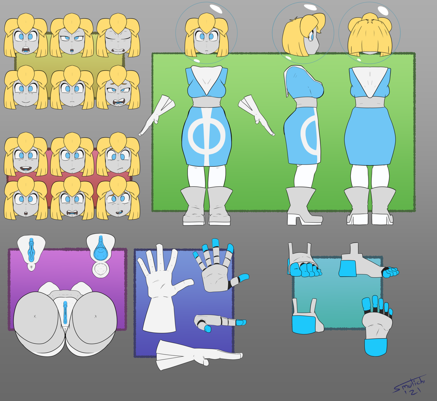 Fiona Ref Sheet - 3d model